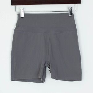 Alphalete‎ Alphaluxe High Waisted Biker Shorts Gray Womens Size XS Athletic Gym